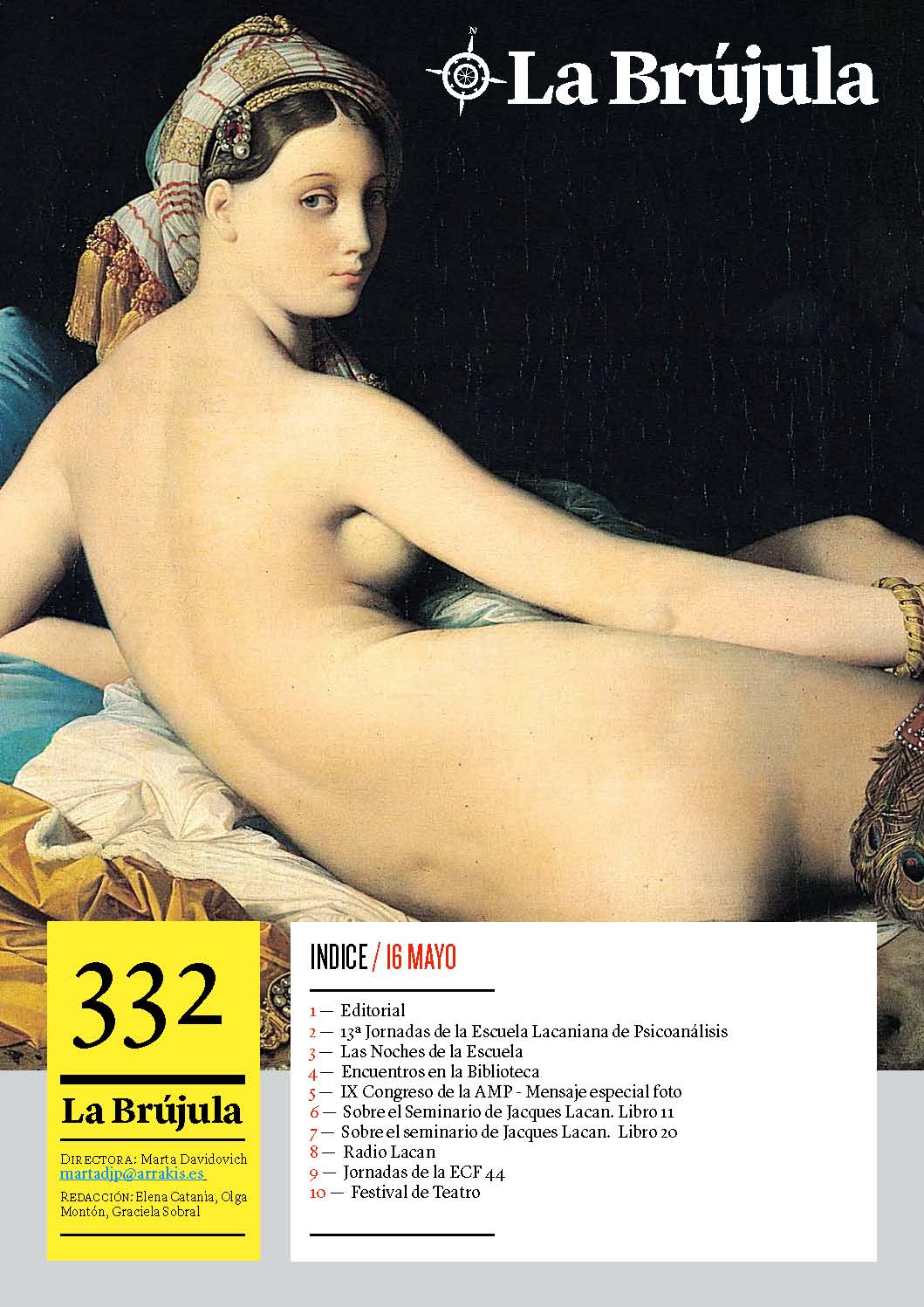 Portada de La Brújula, Revista Digital de la Escuela Lacaniana de Psicoanálisis ELP Comunidad de Madrid