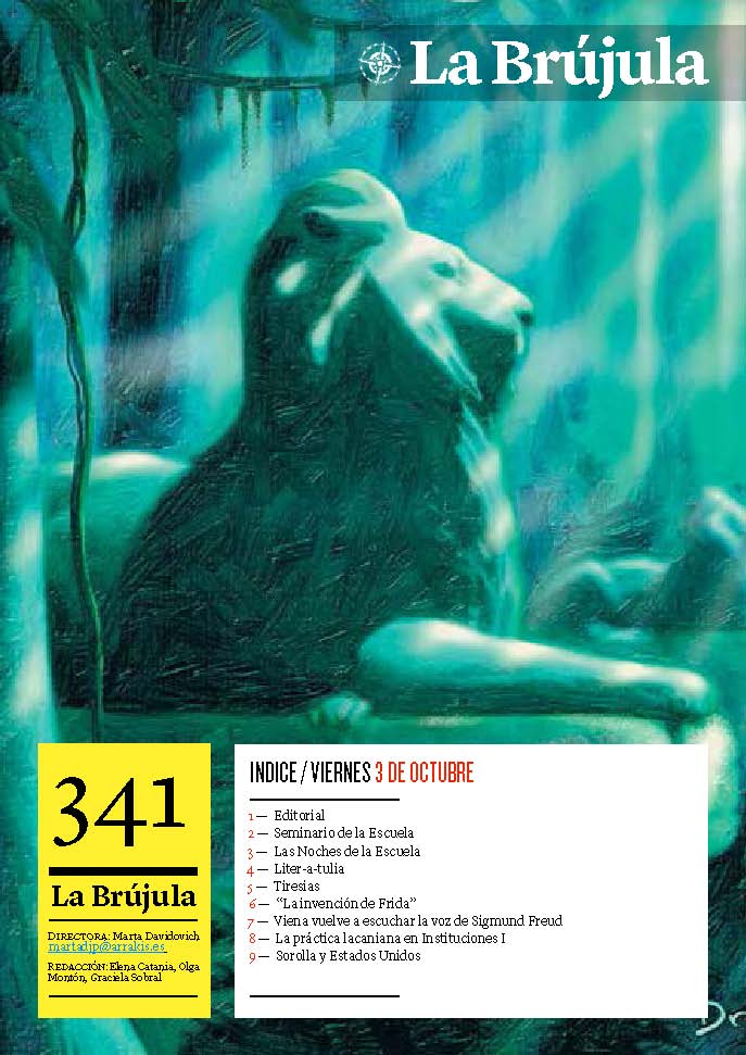 Portada de La Brújula, Revista Digital de la Escuela Lacaniana de Psicoanálisis ELP Comunidad de Madrid