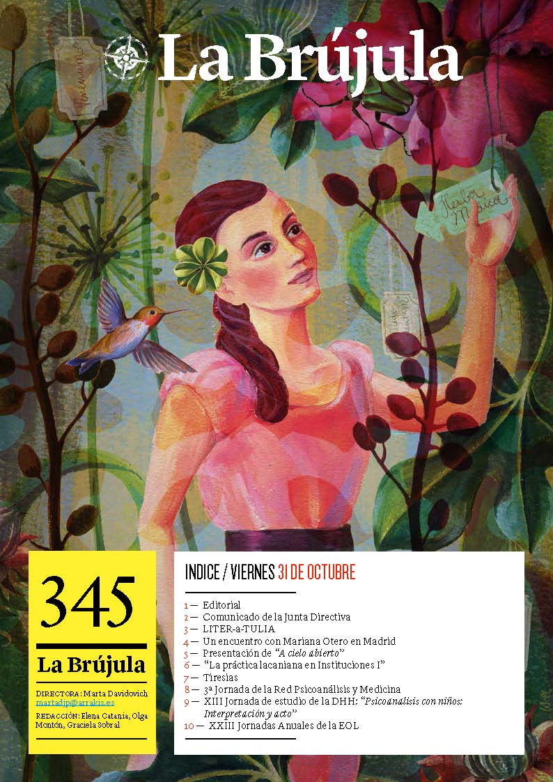 Portada de La Brújula, Revista Digital de la Escuela Lacaniana de Psicoanálisis ELP Comunidad de Madrid