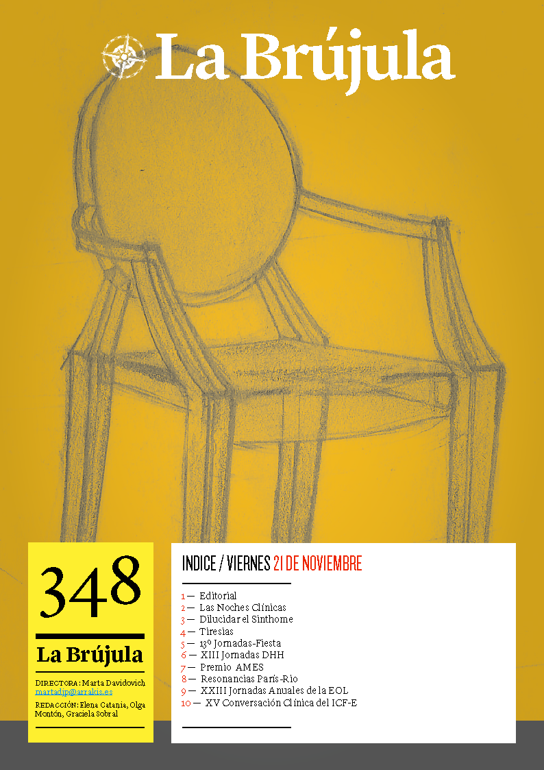 Portada de La Brújula, Revista Digital de la Escuela Lacaniana de Psicoanálisis ELP Comunidad de Madrid