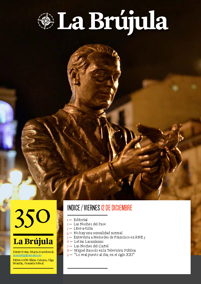 Portada de La Brújula, Revista Digital de la Escuela Lacaniana de Psicoanálisis ELP Comunidad de Madrid