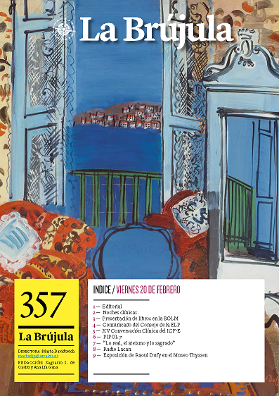 Portada de La Brújula, Revista Digital de la Escuela Lacaniana de Psicoanálisis ELP Comunidad de Madrid