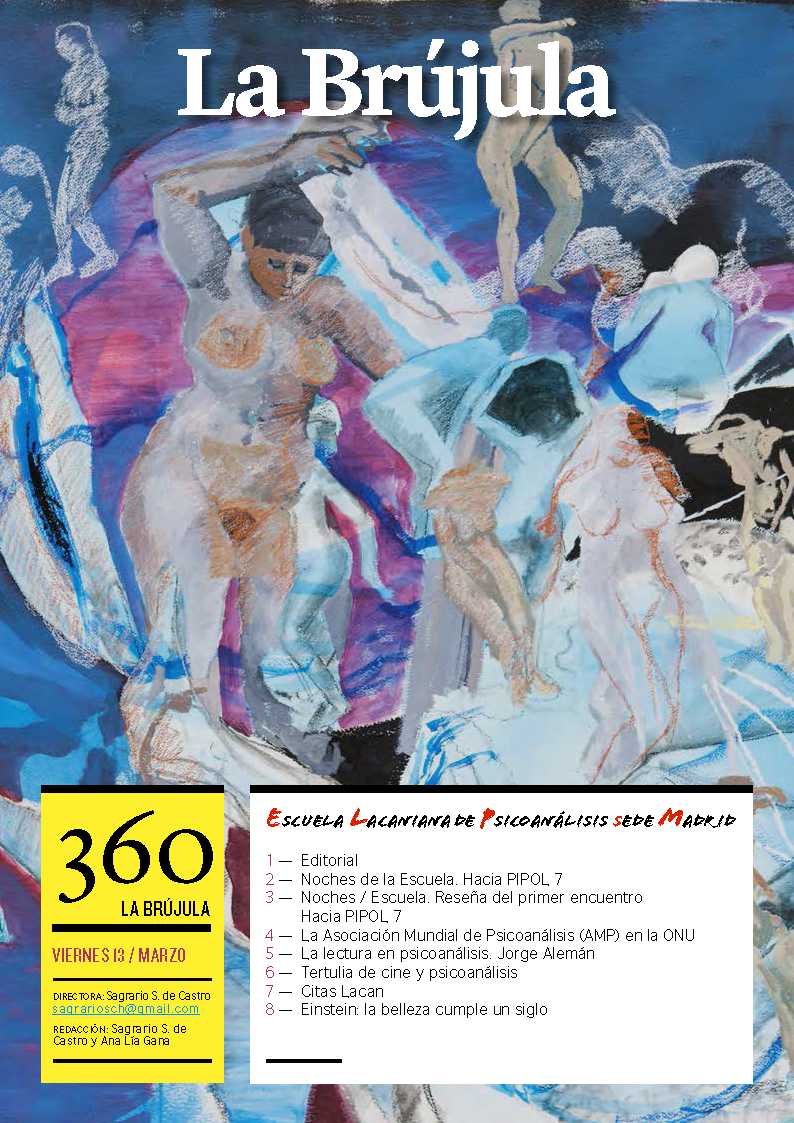 Portada de La Brújula, Revista Digital de la Escuela Lacaniana de Psicoanálisis ELP Comunidad de Madrid