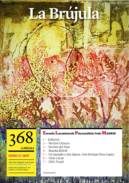 Portada de La Brújula, Revista Digital de la Escuela Lacaniana de Psicoanálisis ELP Comunidad de Madrid