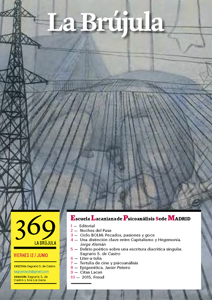 Portada de La Brújula, Revista Digital de la Escuela Lacaniana de Psicoanálisis ELP Comunidad de Madrid
