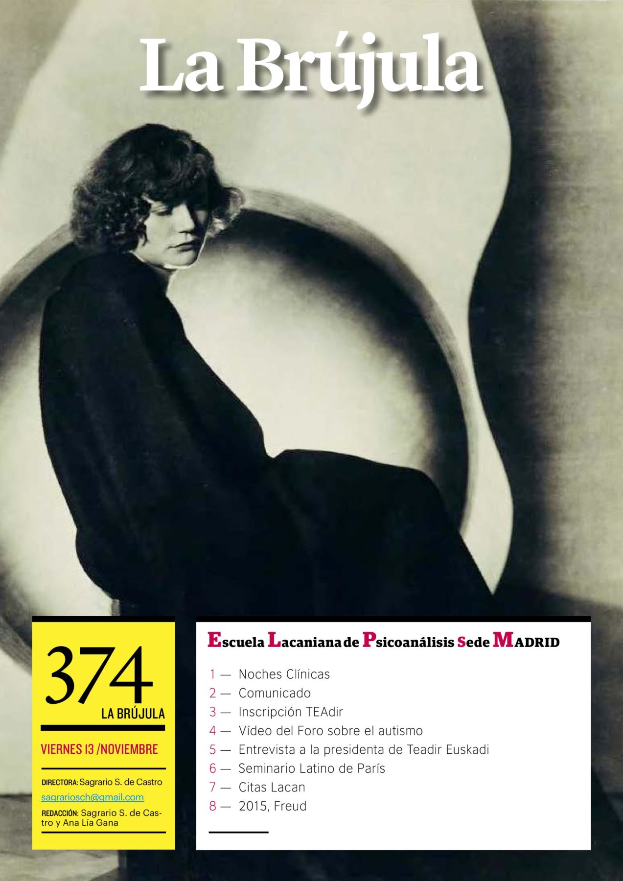 Portada de La Brújula, Revista Digital de la Escuela Lacaniana de Psicoanálisis ELP Comunidad de Madrid