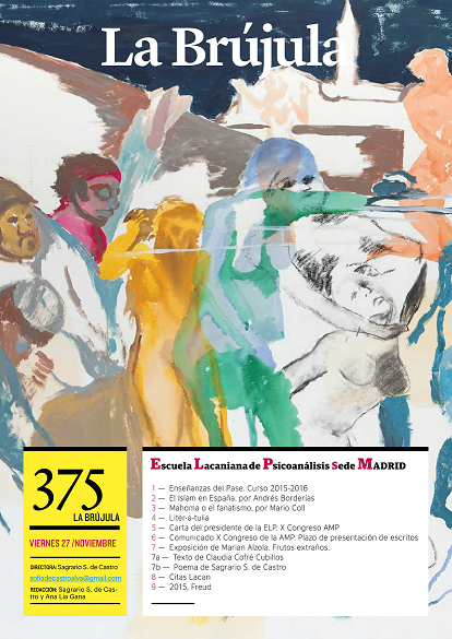 Portada de La Brújula, Revista Digital de la Escuela Lacaniana de Psicoanálisis ELP Comunidad de Madrid