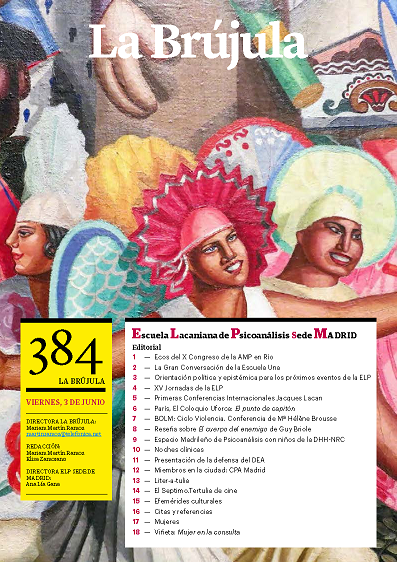 Portada de La Brújula, Revista Digital de la Escuela Lacaniana de Psicoanálisis ELP Comunidad de Madrid
