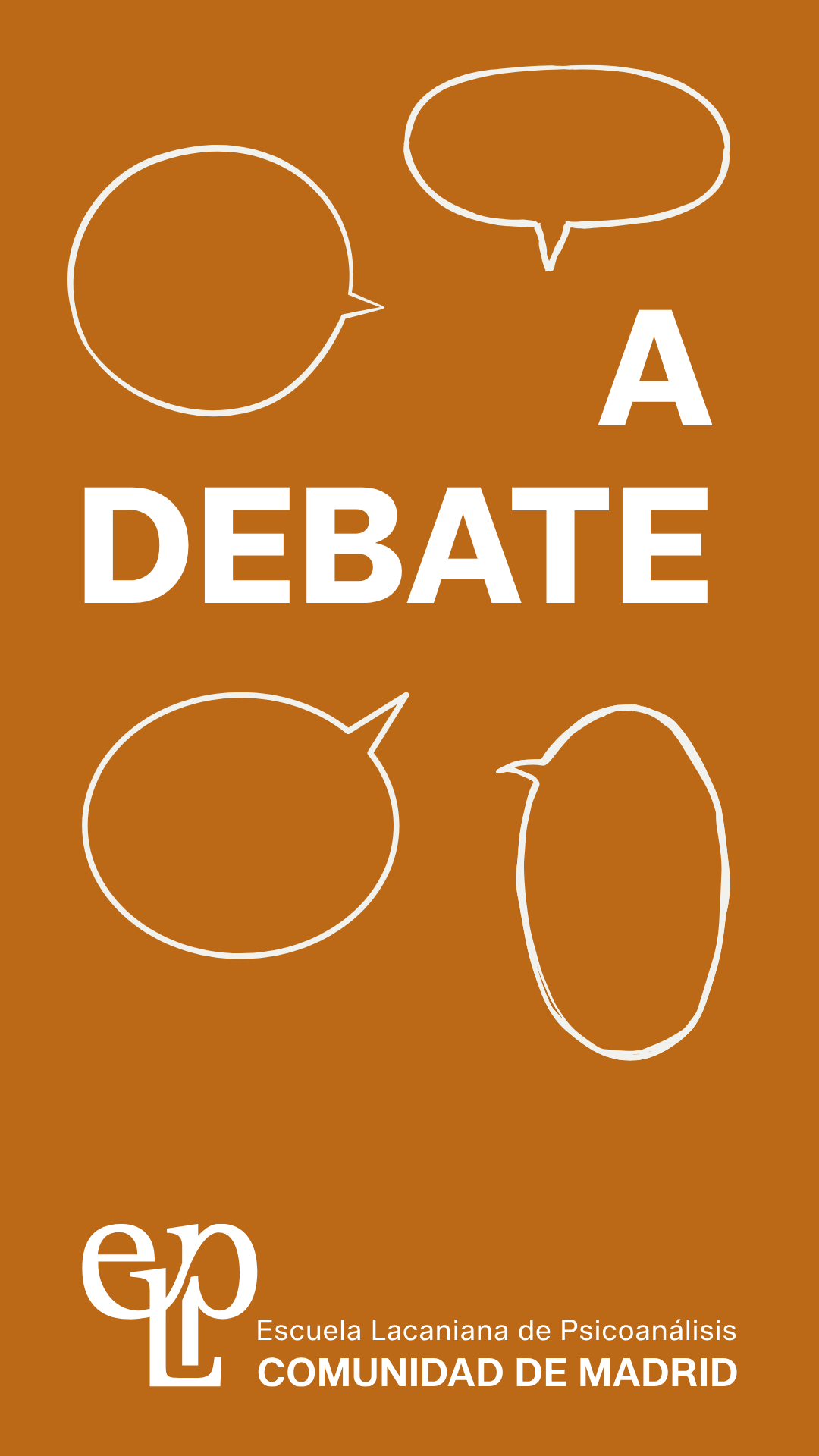 Cartel "A debate" ELP Comunidad de Madrid